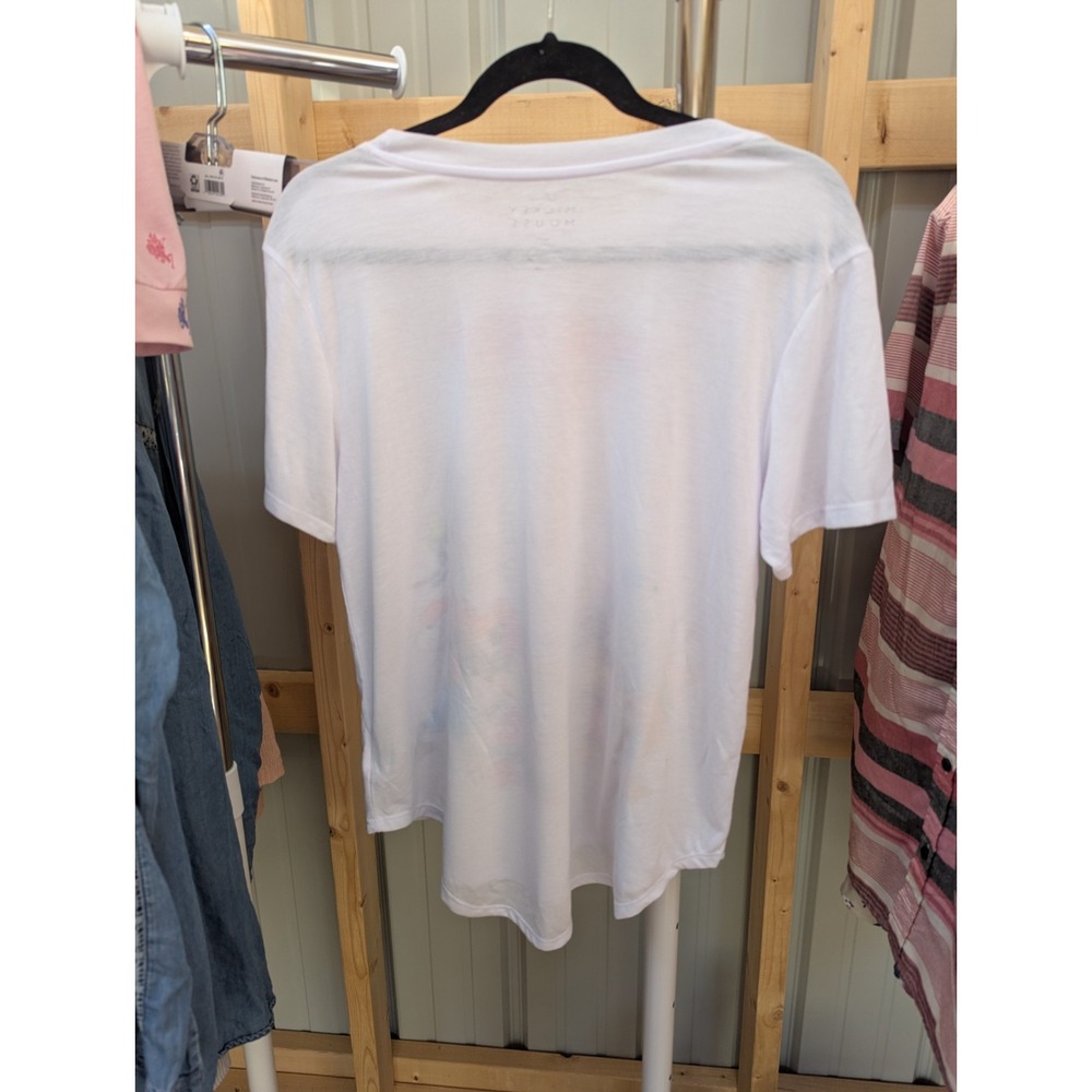 white t shirt women's With Mickey And Friends. Size 15-17 XL - Picture 2 of 4